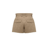 Beige Cotton Bermuda Shorts